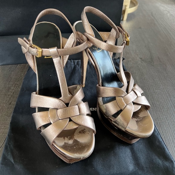 Saint Laurent Tribute Platform Sandals - Picture 4 of 17